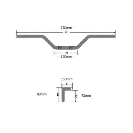 Guidon bas - ø22mm - CB750 K0-K1-K2-K6 - europe