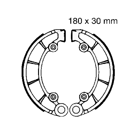 Service Moto Pieces|Frein - Machoire - Arriere EBC - 180x30mm - CB450/500/550|Machoire|52,30 €