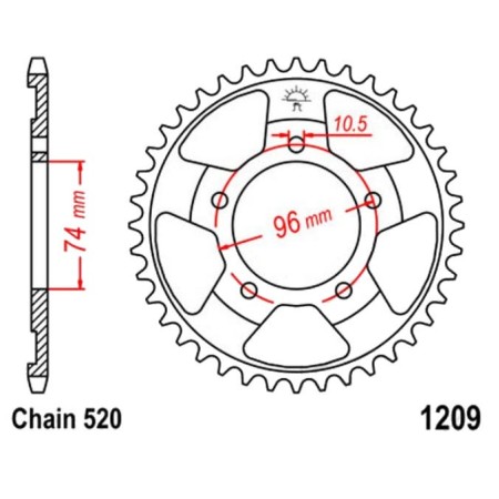 Transmission - Couronne - JTR - 1209 - 41 dents