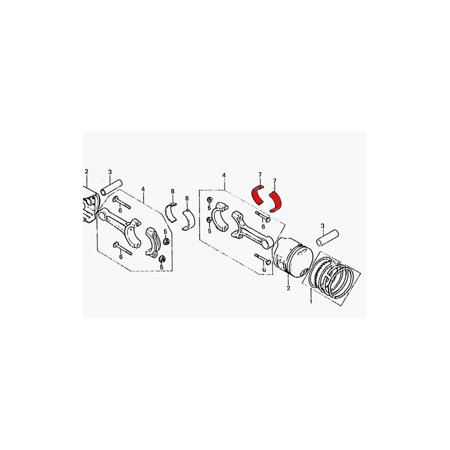 Service Moto Pieces|Moteur : Kit bloc cylindre / Piston - CG125 (78-97) - ... |Bloc Moteur - Vilebrequin |174,00 €