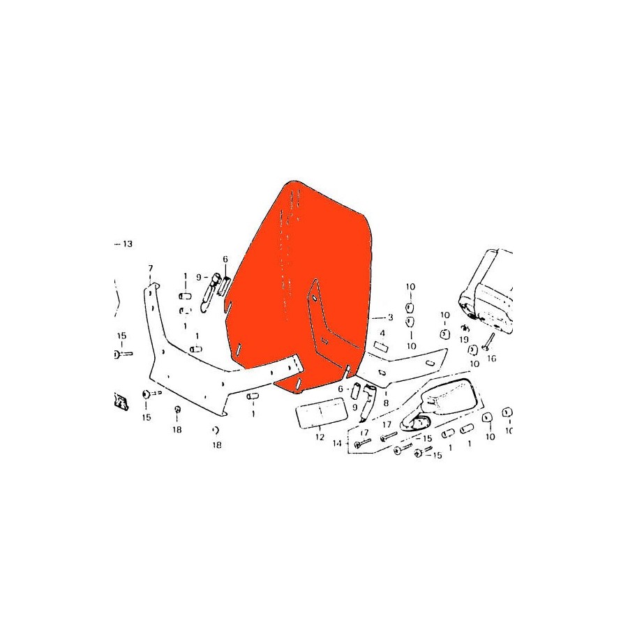 Bulle - Saut de vent - Ecran - Pare vent - Incolore - GL1200 - Goldwing