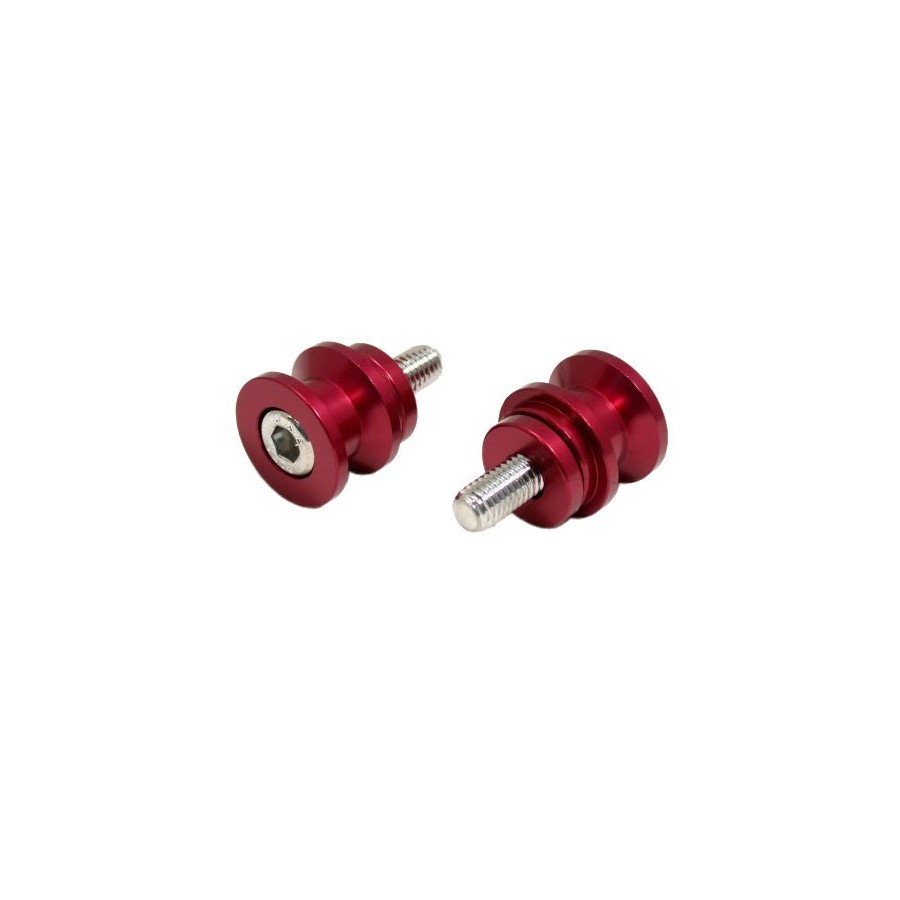 Service Moto Pieces|Diabolo - support pour bequille - M8 - Eloxé Rouge|Bequille arriere|18,20 €