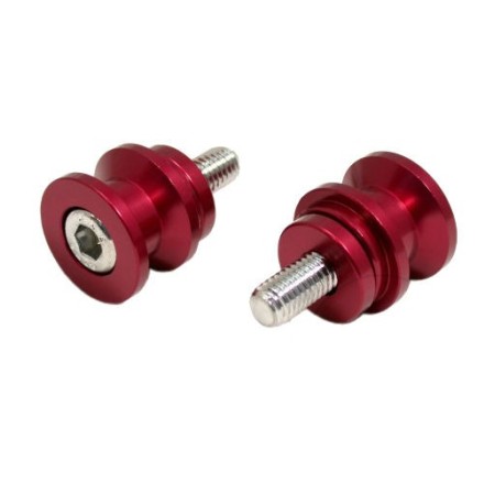 Service Moto Pieces|Diabolo - support pour bequille - M8 - Eloxé Rouge|Bequille arriere|18,20 €