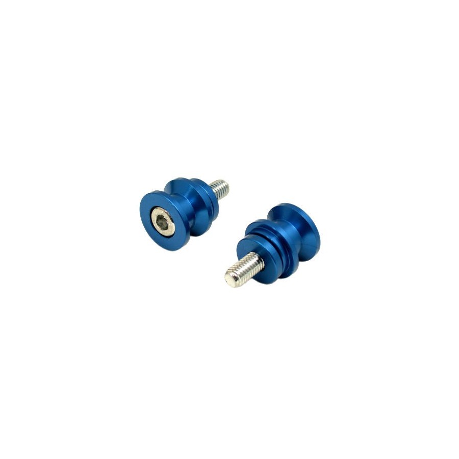 Service Moto Pieces|Diabolo - support pour bequille - M8 - Eloxé bleu|Bequille arriere|18,20 €