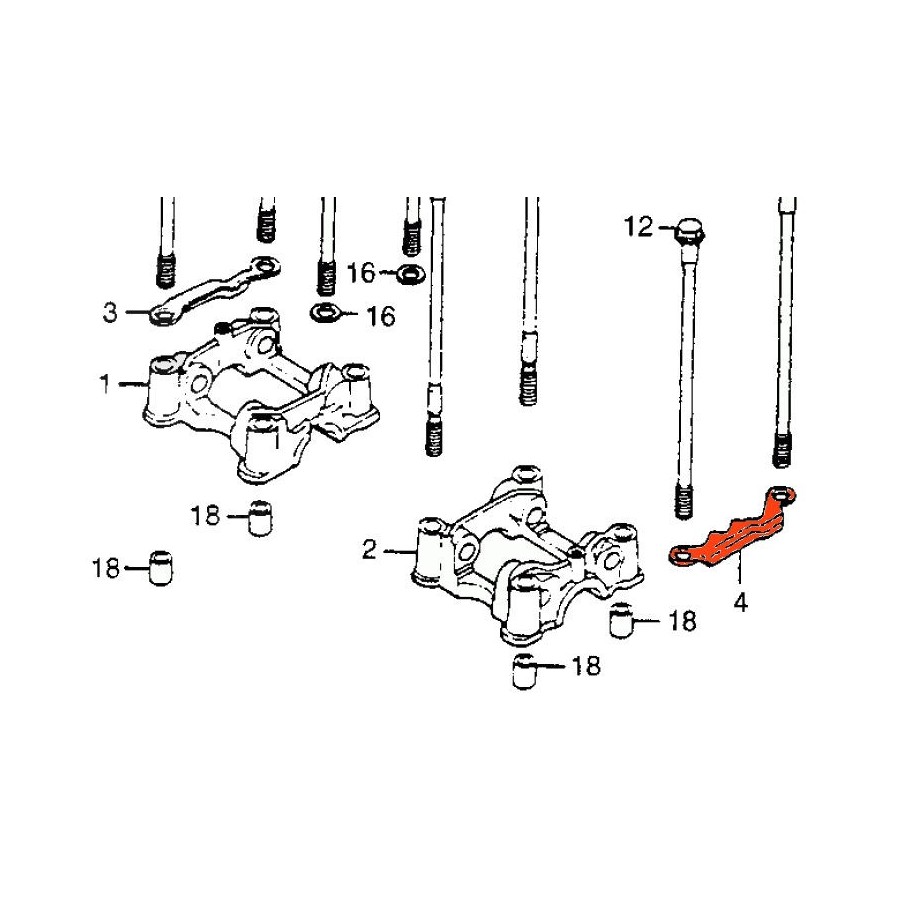 Service Moto Pieces|Moteur - Palier d'arbre a came - CM400T|Couvercle culasse - cache culbuteur|142,10 €