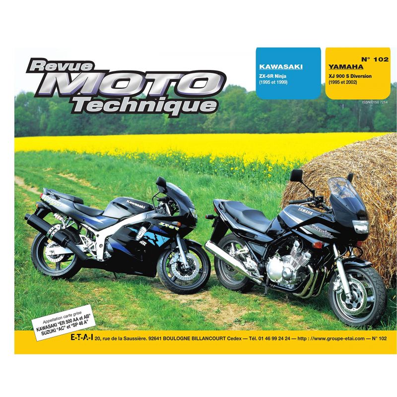 Service Moto Pieces|RTM - N° 102 - Version Papier - ZX-6R - XJ9900 - Revue Technique moto|Revue Technique - Papier|39,00 €