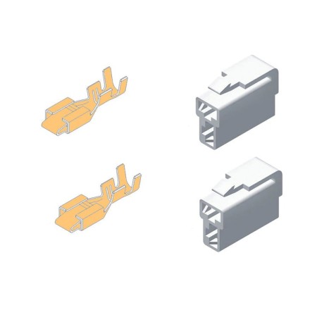 20060-250-29FConnecteur - 2 broches Femeles + cosses - (250 Series)