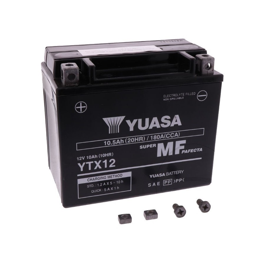 Service Moto Pieces|Batterie - 12v - Gel - YTX12 - wet - YUASA |Batterie - Gel - 12Volt|96,30 €