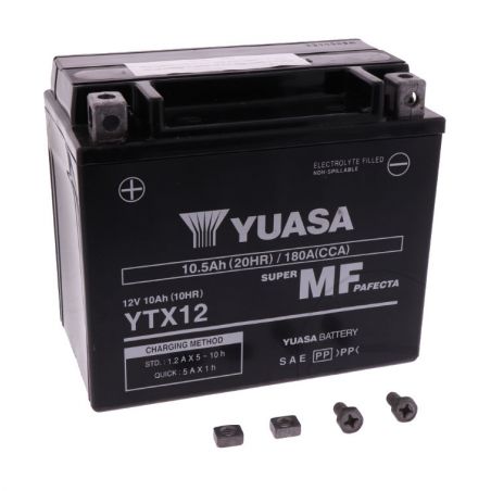 Service Moto Pieces|Batterie - 12v - Gel - YTX12 - wet - YUASA |Batterie - Gel - 12Volt|96,30 €