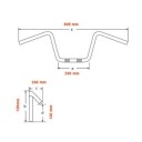 Guidon ø22mm - CA125 - ... - CX500 - ... ZR550 - ..... - SR500 - .... - XV535