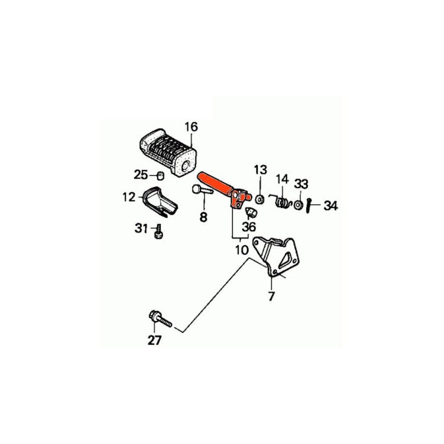 Service Moto Pieces|Cale pied - repose pied - Ressort - Gauche|Cale Pied - Selecteur|4,00 €