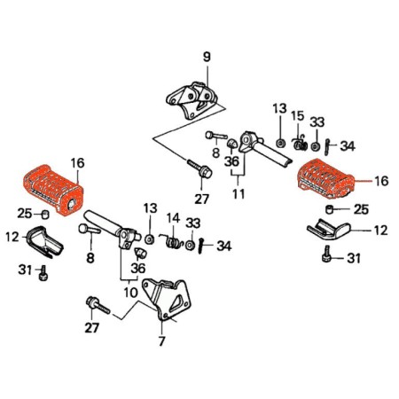 Cale Pied - Caoutchouc - (x1) - CA125 - ... - ....