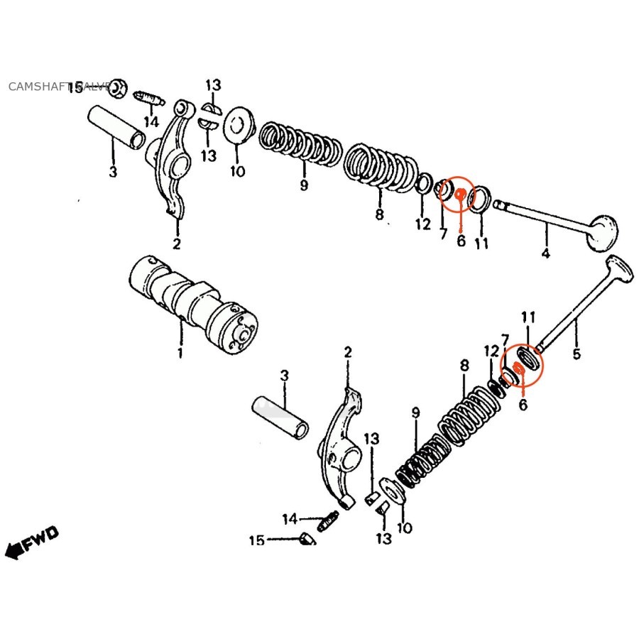 Moteur - Joint de "queue de soupape" - Z50R 