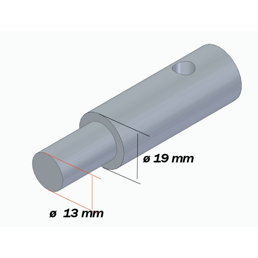 Bequille - roue avant - JMP - Adaptateur de fourche - 13 mm