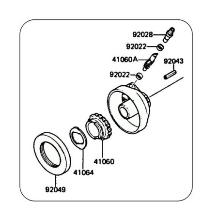 Compteur - Mecanisme d'entrainement - 41078-1063