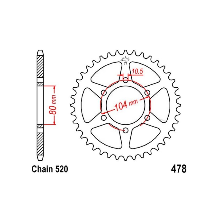 Transmission - Couronne - JTR 478 - 38 Dents - Transmission - Couronne - JTR 478 - 38 Dents -
