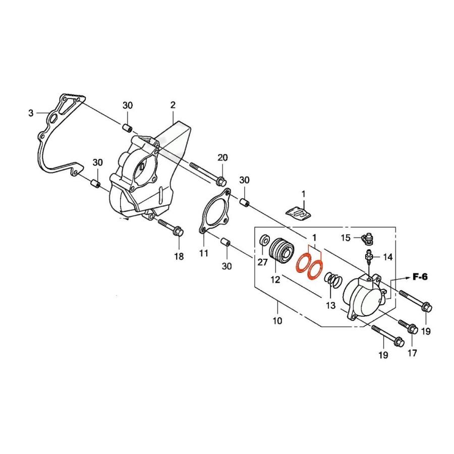 Embrayage - Joint de recepteur  (x2)  - 31.00 x2.30 - 04121-MEJ-305, CB1000R - CB1100, CBR1000, CB1300