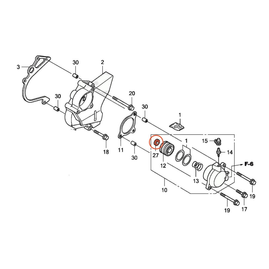 Service Moto Pieces|Embrayage - Recepteur - bague de poussoir - cylindre embrayage|Maitre cylindre - recepteur|25,30 €