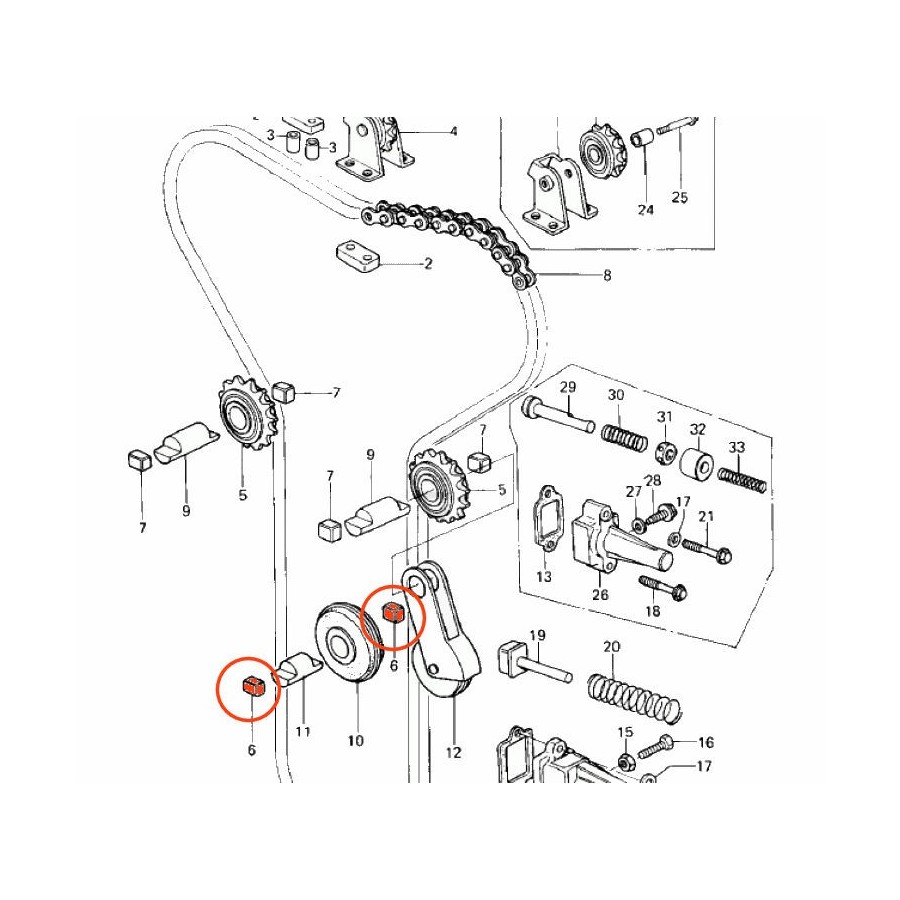 Distribution - Joint (x1) - d'axe de pignon - 92075-123 - KZ650, KZ900, KZ1000