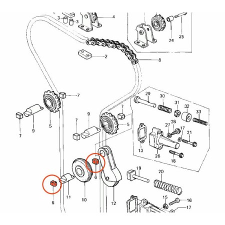 Service Moto Pieces|Distribution - Joint (x1) - d'axe de pignon - 92075-123 - KZ650, KZ900, KZ1000|Distribution|6,40 €