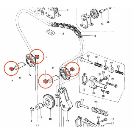 Service Moto Pieces|Distribution - Caoutchouc d'axe (x1) - 92075-232 - KZ650, KZ900, KZ1000, KZ1300|Distribution|4,80 €