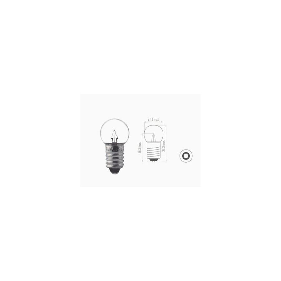 Ampoule - 12v - 7.5w - E10 - 15x27 Ampoule - 12v - 7.5w - E10 - 15x27