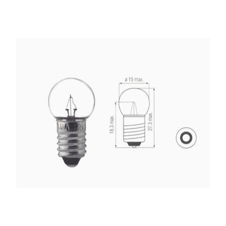 Service Moto Pieces|Ampoule - 12v - 7.5w - E10 - 15x27|Ampoule 6 volt|3,84 €