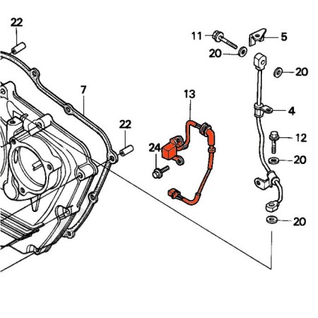 Service Moto Pieces|Allumage - Capteur - NX650 - (RD02-RD08)|1988 - NX 650 j|96,50 €