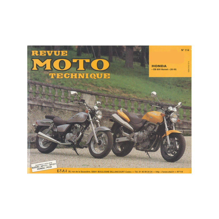 RTM N°114 CB600F (9899) Version PDF Revue Techniq...