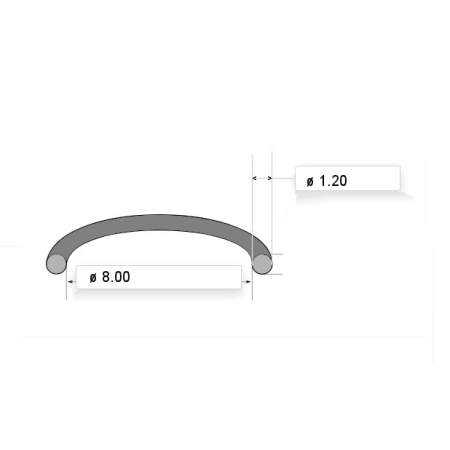 Carburateur - Siege de pointeau - Joint torique 018-694 - ø 8.00 x1.20mm