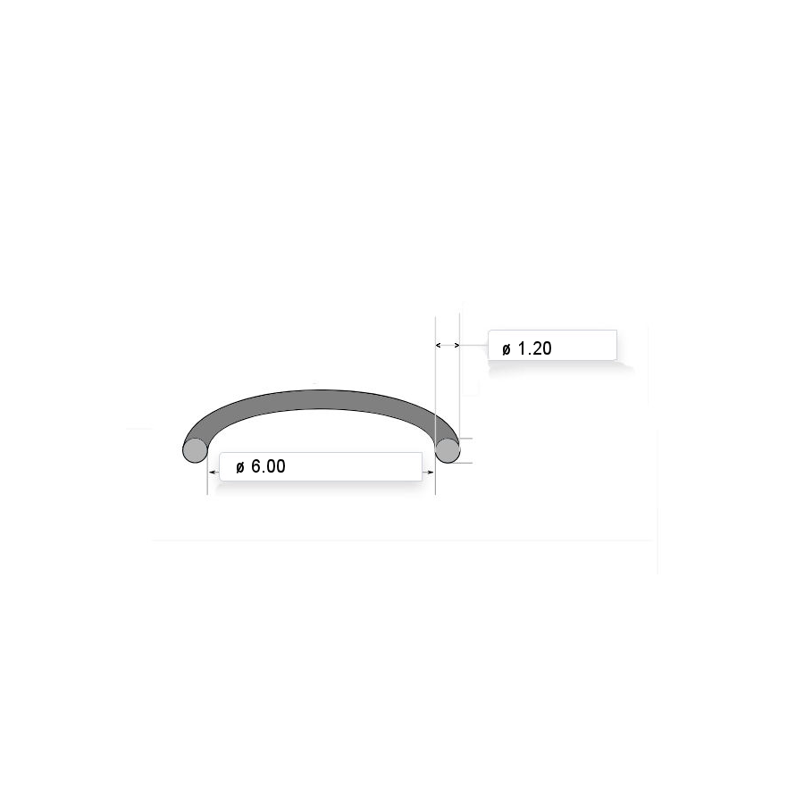 Joint torique - liaison ø 6.00 x1.20 mm - (x1) - joint de liaison - 