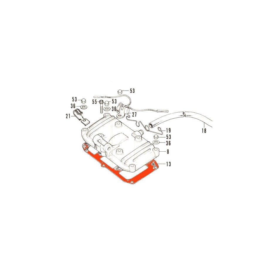 Moteur - Joint de couvercle de culasse - cache culbuteur - CB200T