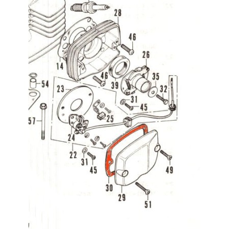 Service Moto Pieces|Moteur - Joint de carter - Allumage - CB200|joint carter|4,00 €