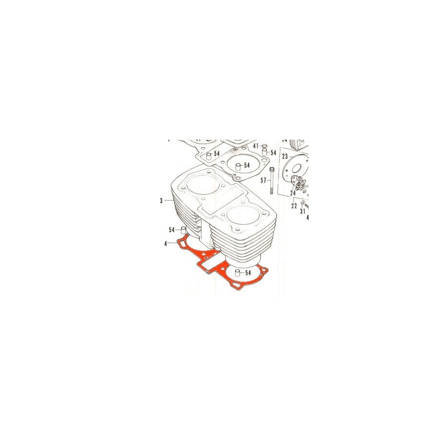 Moteur - Joint d'embase - CB200