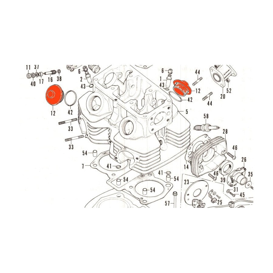 Moteur - Bouchon de reglage - CB200T - CB200B - CL200