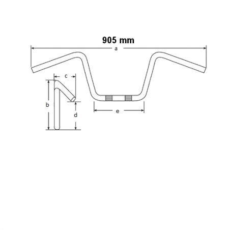 Service Moto Pieces|Guidon ø22mm - CA125 - ... - CX500 C - ... ZR550 - ..... - SR500 - .... - XV535|Guidon|61,90 €