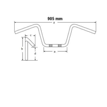 Guidon ø22mm - CA125 - ... - CX500 C - ... ZR550 - ..... - SR500 - .... - XV535