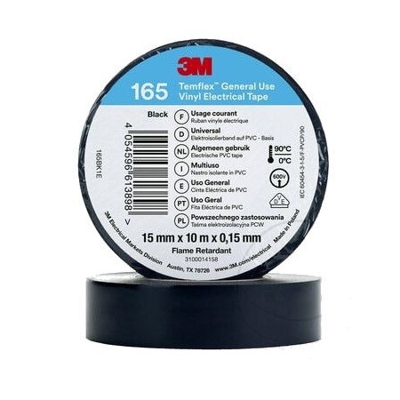 Ruban vinyl electrique - 3M - isolant - 15mm x 10m - Temflex