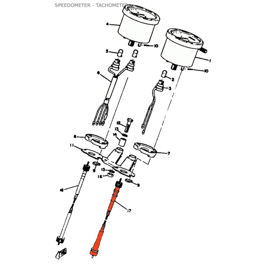 Service Moto Pieces|Cable - Frein - Lg 92 cm - CB125 T - CB125Js - SL125|Cable - Frein|15,90 €