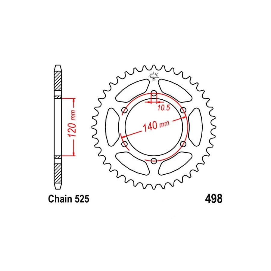 Transmission - Couronne - 525 - JTR-498 - 39 Dents