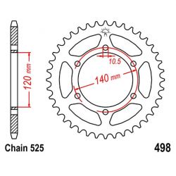 Service Moto Pieces|Transmission - Chaine DID-VR46 - 525-118 maillons - Acier/OR|Chaine 525|136,85 €