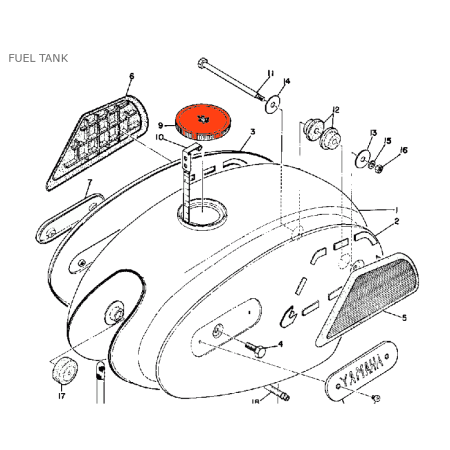 Service Moto Pieces|Reservoir - Bouchon - 137-24610-00 - Yamaha - YR3|Reservoir - robinet|88,36 €