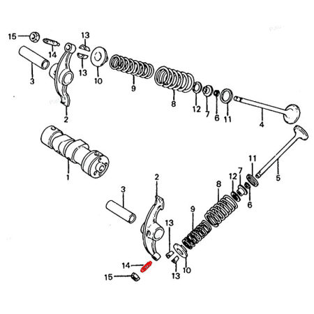 Moteur - Vis M6 - Reglage des Culbuteurs - (x1) - ... XL250, ... SL125 - CX500