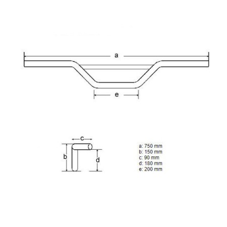 Service Moto Pieces|Guidon - Acier - Chromé |Guidon|93,60 €