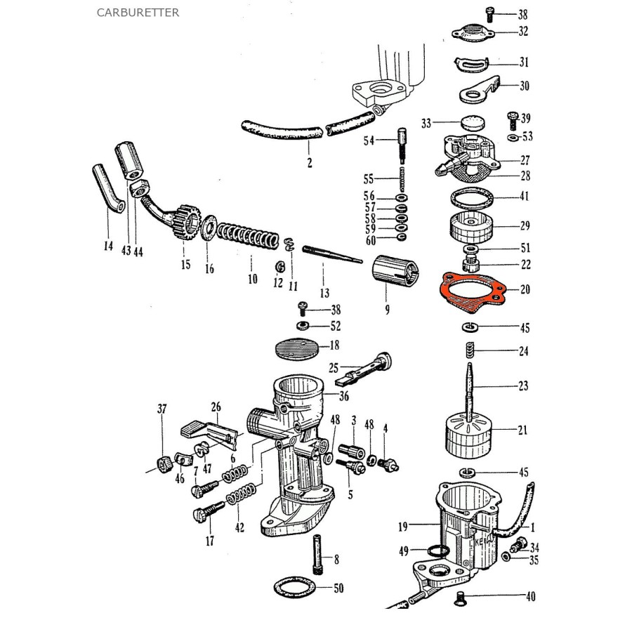 Service Moto Pieces|Reservoir - Robinet - Joint de cuve - CZ100|1965 - CZ100|8,50 €