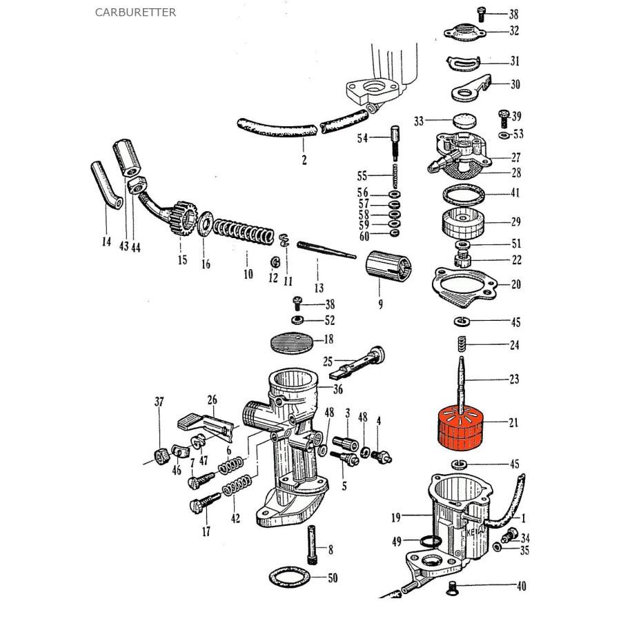 Service Moto Pieces|Reservoir - Robinet - Joint de fixation - CZ100|1965 - CZ100|8,10 €