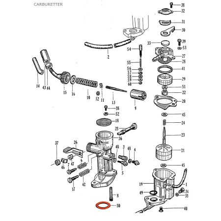 Carburateur - Joint pipe admission - CZ100 - ø18.30 x2.30