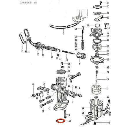 Carburateur - Joint pipe admission - CZ100 - ø18.30 x2.30