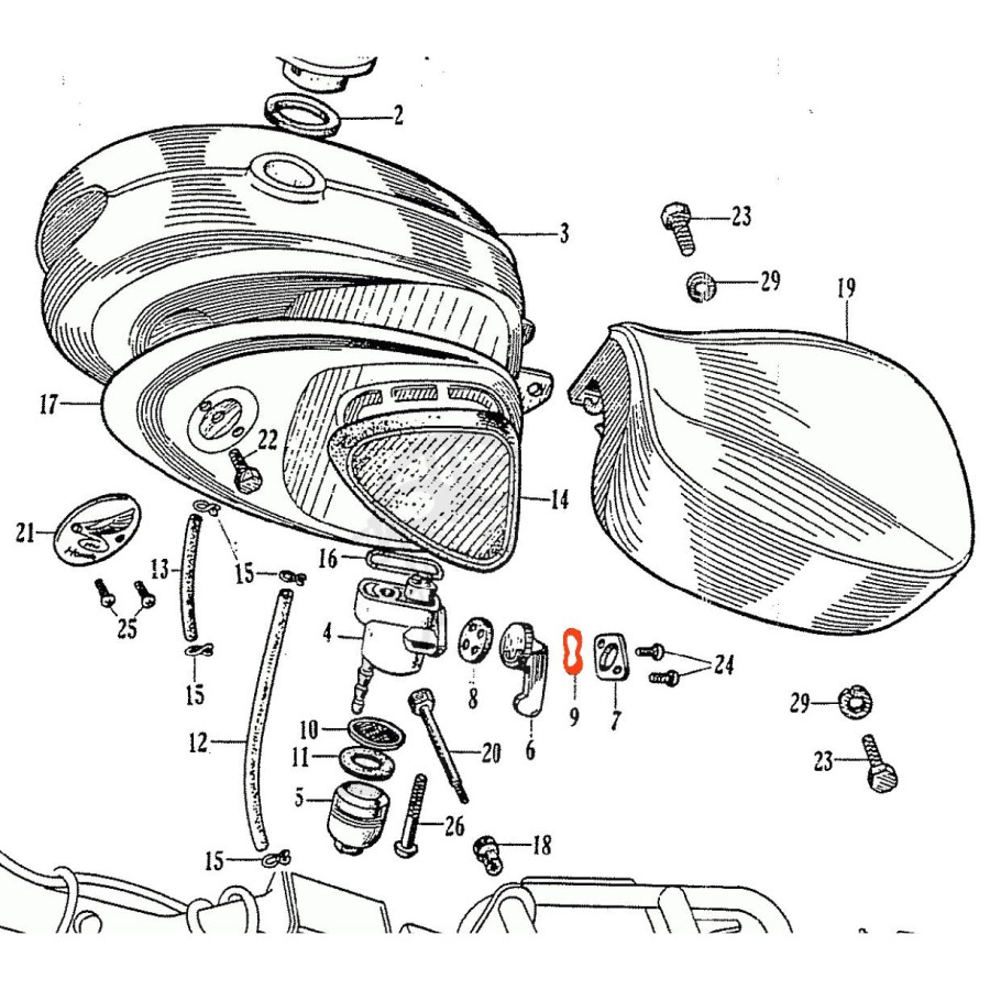 Service Moto Pieces|Bouchon de reservoir - Kawasaki - KZ650 - Z900 - KZ1000 - 51048-012|Reservoir - robinet|106,80 €