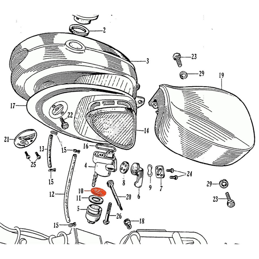 Service Moto Pieces|Carburateur - Flotteur - CZ100|1965 - CZ100|6,90 €